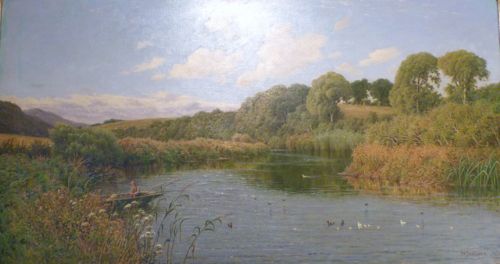 fig 1. A LARGE ENGLISH LANDSCAPE: OIL ON CANVAS