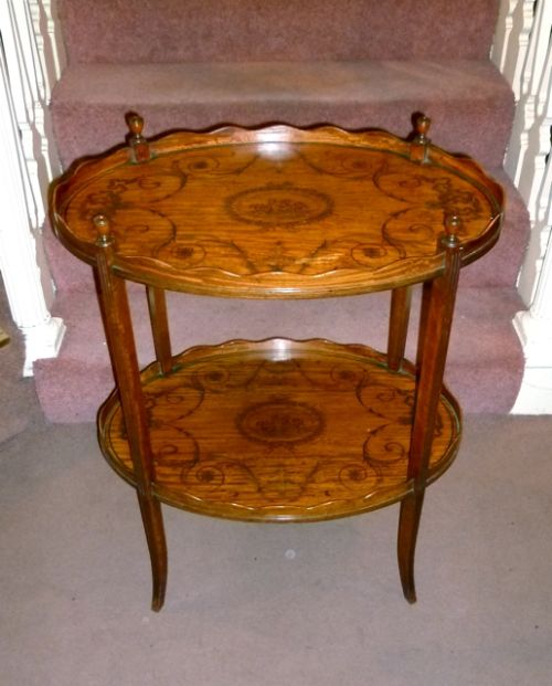 Sheraton Revival Satinwood Etagere