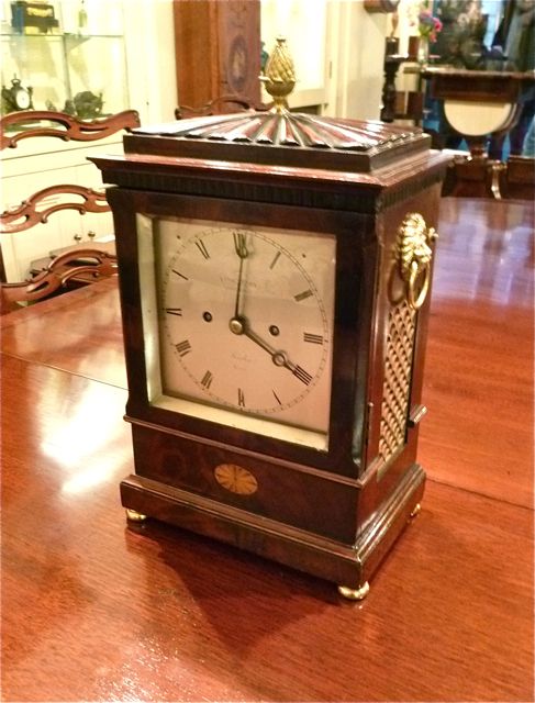 Small Regency Mahogany Bracket Clock