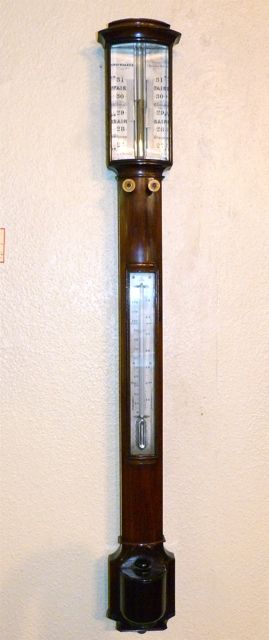 A Good Rosewood Bow-fronted Stick Barometer