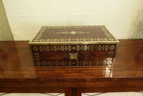 Regency Brass-inlaid Writing Box