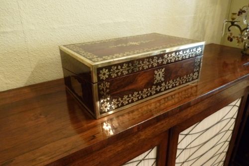 fig 1. REGENCY BRASS-INLAID WRITING BOX