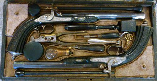 Superb Pair of French Cased Pistols