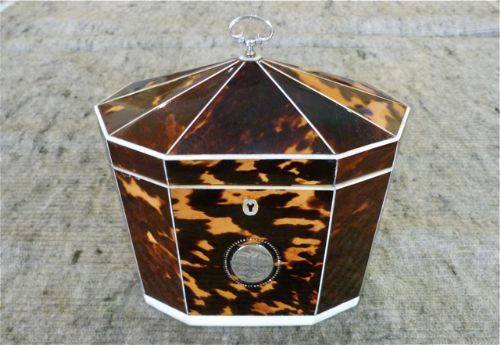 A Very Good Tortoiseshell Tea Caddy