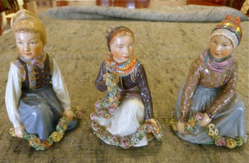 Three Glorious Royal Copenhagen Porcelain Figures