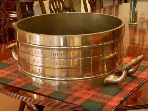 A Rare Dated Bronze "Imperial Bushel" Measure