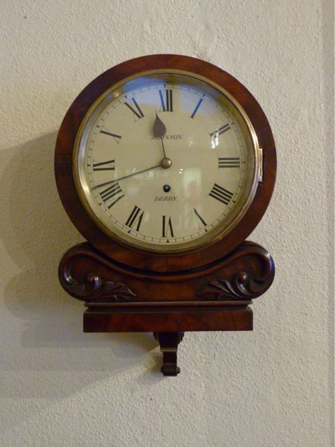 A Pretty Small Mahogany Wall Clock