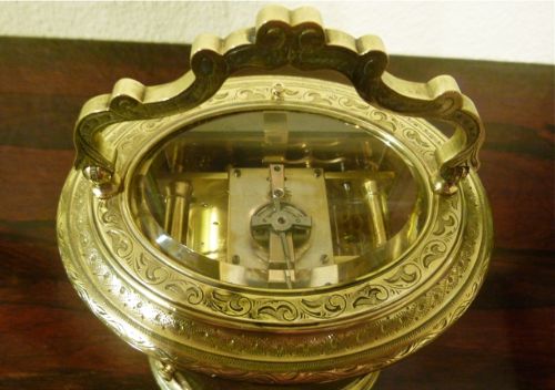 fig 1. A VERY FINE FRENCH ENGRAVED OVAL CARRIAGE CLOCK