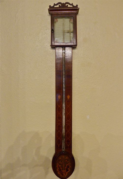 A Rare Inlaid Stick Barometer