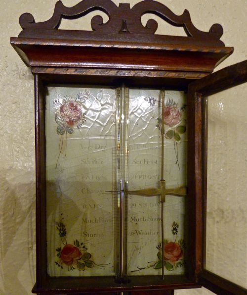 fig 1. A RARE INLAID STICK BAROMETER