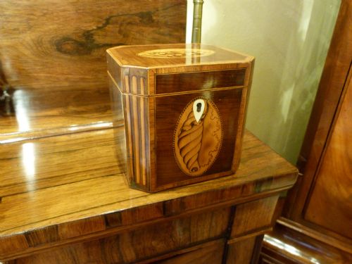A Good Late 18th/early 19th Inlaid Tea Caddy