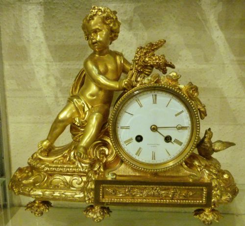 A Pretty French Ormolu Mantle Clock