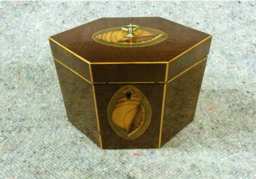 Sheraton Period Hexagonal Tea Caddy