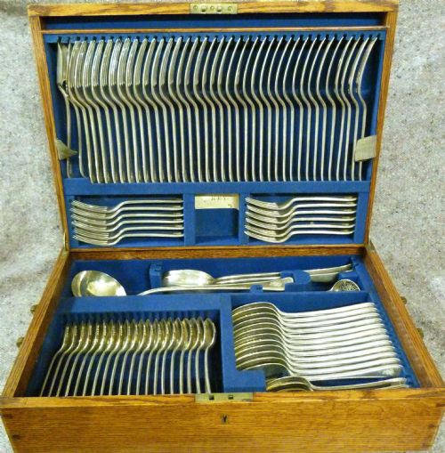 A Huge Canteen of Silver Cutlery