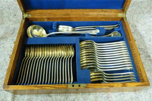 fig 1. A HUGE CANTEEN OF SILVER CUTLERY