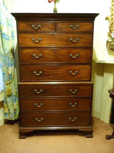 A Fine George III Mahogany Chest-on-chest