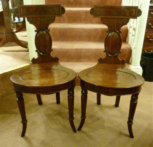 Fine Pair of Hall Chairs Almost Certainly by Gillows