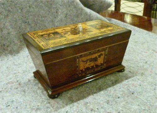 A Fine and Unusual Tunbridge-ware Tea Caddy