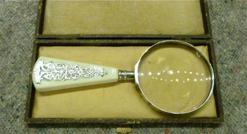 Good Silver and Ivory Magnifying Glass