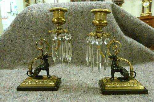 A Delightful Pair of Regency Lustres