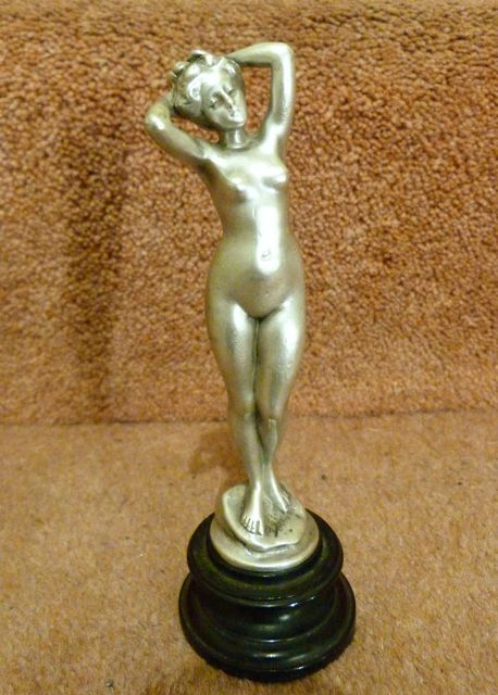 Small Art Deco Period Silvered Bronze Figure