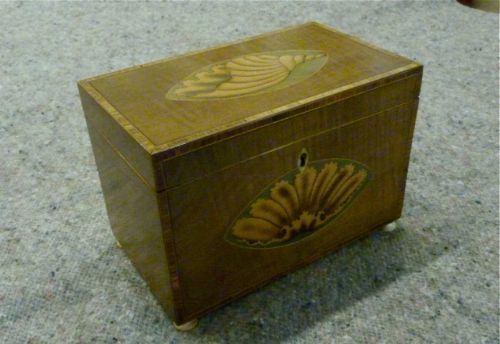 Sheraton Period Inlaid Tea Caddy