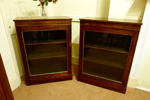 Fine Pair of Regency Display Cabinets