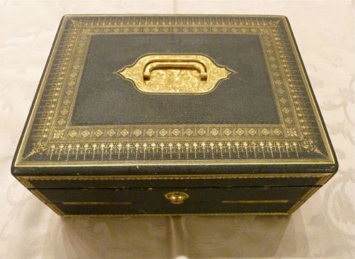 A Superb Finely Gild-tooled Leather Writing Box