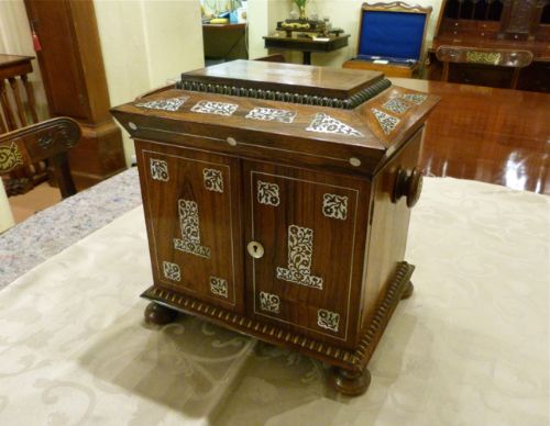 A Rosewood Sewing, Writing, Jewellery Compendium