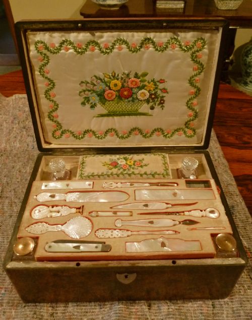 Superb French Sewing and Writing Box