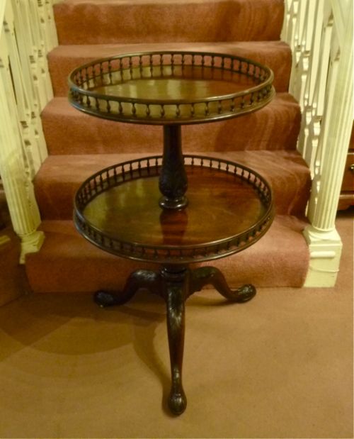 A Chippendale Period Galleried Dumb Waiter