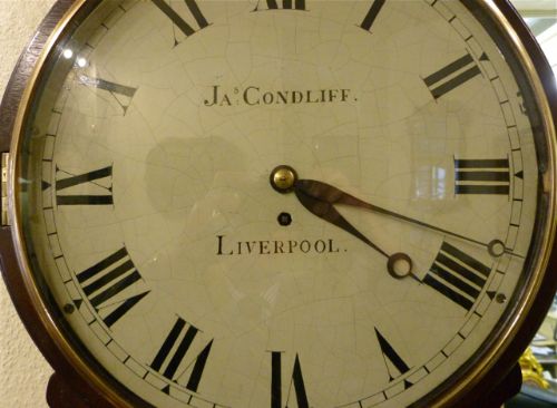 fig 1. A GOOD EARLY 19th CENTURY DROP-DIAL WALL CLOCK