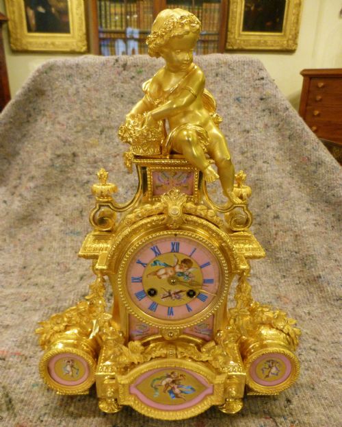 An Impressive French Ormolu Mantel Clock