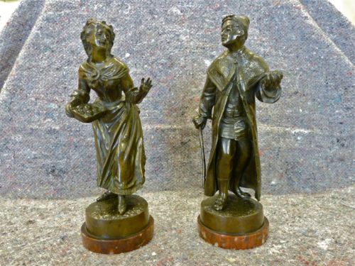 An Attractive Pair of French Bronze Figures