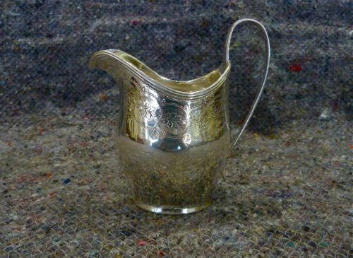 A Good George III Silver "Helmet" Cream Jug