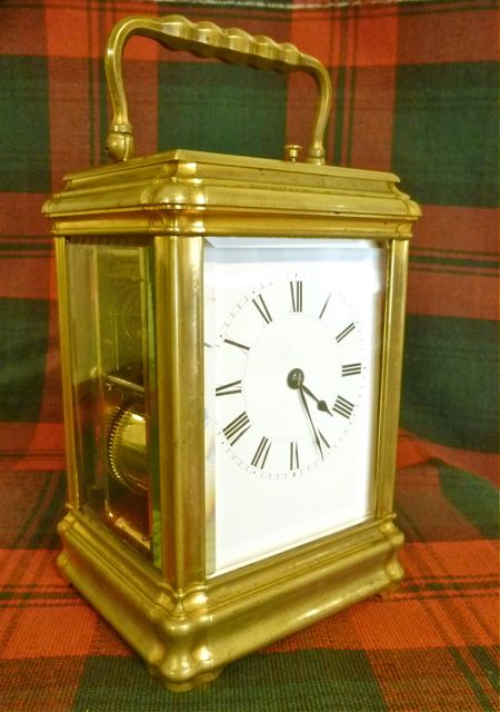 fig 1. A FINE GORGE-CASED CARRIAGE CLOCK by JACOT