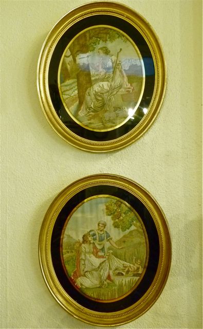 A Good Pair of Regency Silk Pictures