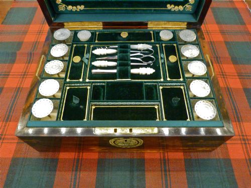 A Superb English Fitted Sewing Box