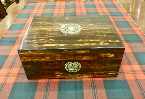 fig 1. A SUPERB ENGLISH FITTED SEWING BOX