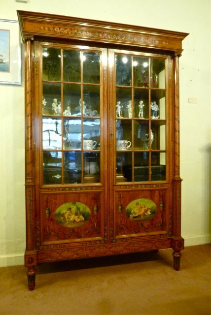 Highly Impressive Sheraton Revival Display Cabinet