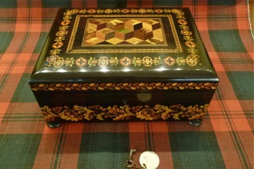 fig 1. TUNBRIDGE-WARE FITTED SEWING BOX