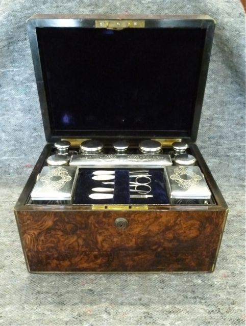 Burr Walnut Dressing/jewellery Box