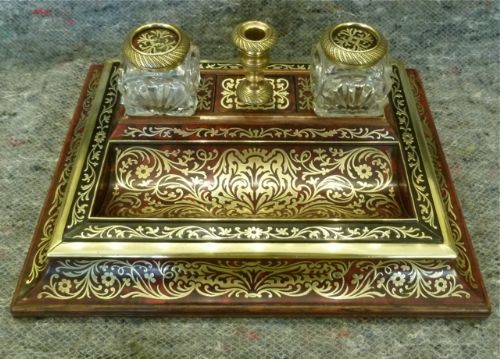 Splendid English Boulle Desk Set