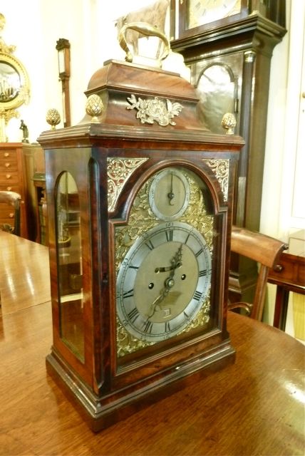 fig 1. 18th CENTURY MAHOGANY BRACKET CLOCK