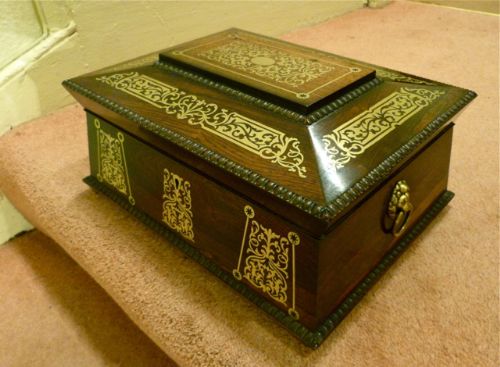 Regency Brass-inlaid Casket