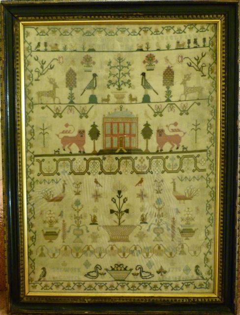 George III 18th Century Silk Sampler