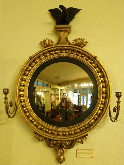 Regency Gilded Convex Mirror