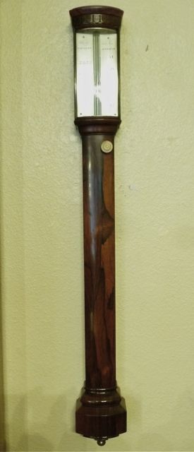 A Fine Regency Rosewood Bow Stick Barometer