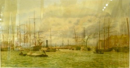 fig 1. A WATERCOLOUR: POOLE HARBOUR dated 1890