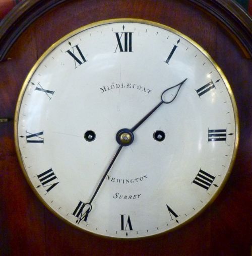 fig 2. A GOOD GEORGE IV MAHOGANY BRACKET CLOCK
